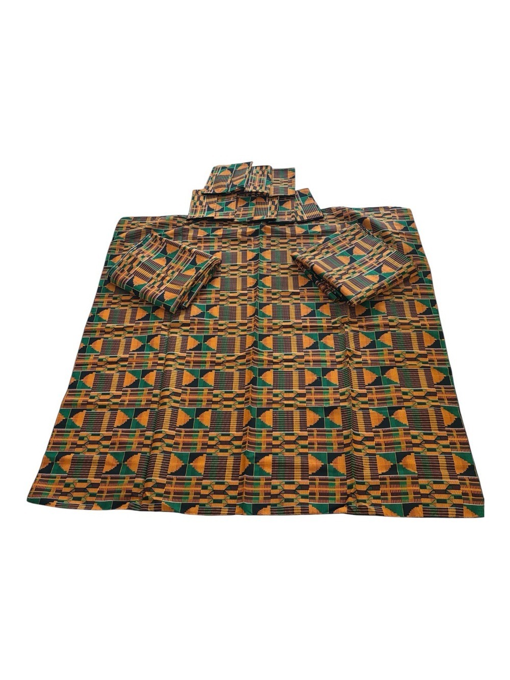 NWOT VTG KENTE AFRICAN PRINT COTTON 3 TABLECLOTHS 53"X53" & 32 NAPKINS 17"X17" - Picture 4 of 5